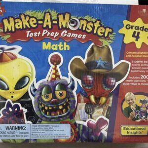 NIB Make A Monster Test Prep Games Math 2 to 4 players Grade 4